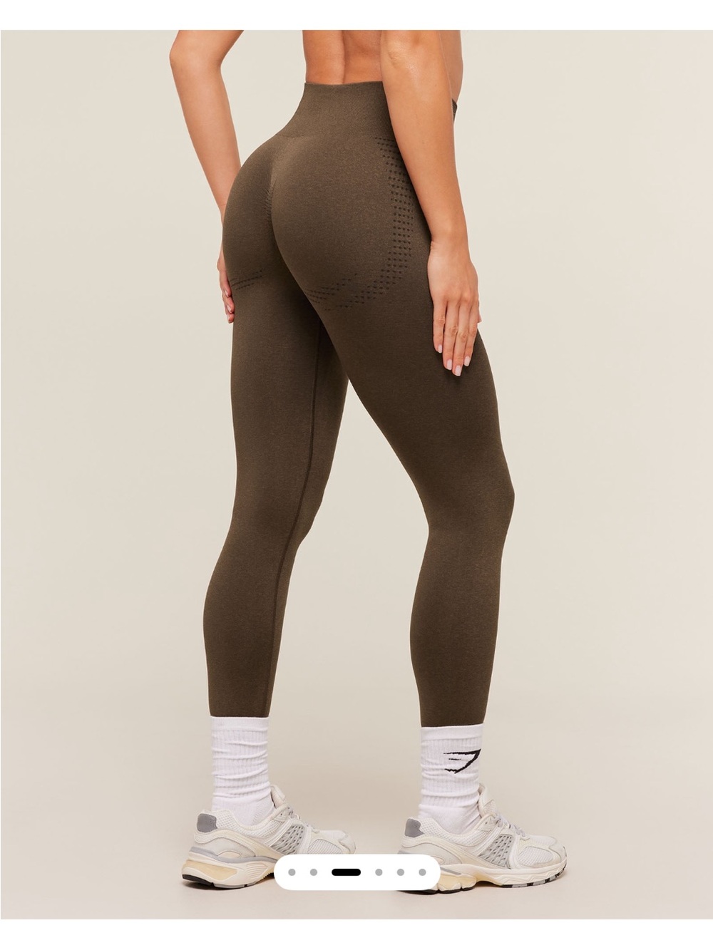 Gymshark Vital Sculpt Seamless Legging in Espresso Marl- Like new - Picture 3 of 6